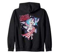 Lynyrd Skynyrd Lady Liberty Eagle Stars Stripes US Flag Rock Zip Hoodie
