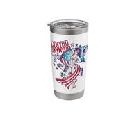 Lynyrd Skynyrd Lady Liberty Eagle Stars Stripes US Rock Flag Stainless Steel Insulated Tumbler