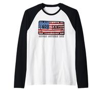 Lynyrd Skynyrd License Plate 1964 Sweet Home Alabama US Flag Raglan Baseball Tee