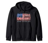 Lynyrd Skynyrd License Plate 1964 Sweet Home US Flag Alabama Zip Hoodie