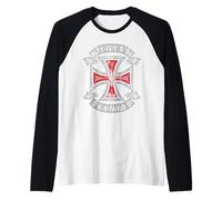 Lynyrd Skynyrd Nation Logo Vintage 1970s Biker Classic Rock Raglan Baseball Tee