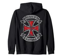 Lynyrd Skynyrd Nation Logo Vintage 1970s Biker Classic Rock Zip Hoodie