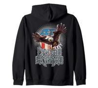 Lynyrd Skynyrd Pick Em Up Eagle Free Bird Stars Stripes Rock Zip Hoodie