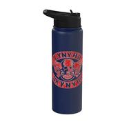 Lynyrd Skynyrd Red Biker Skull Logo Vintage 1970s Band Rock Stainless Steel Insulated Water Bottle
