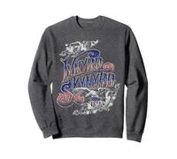 Lynyrd Skynyrd RWB Logo Eagle US Flag Stars Patriot Stripes Sweatshirt
