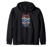 Lynyrd Skynyrd Simple Man Cruise US Flag Pirate Rock Classic Zip Hoodie