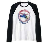 Lynyrd Skynyrd Skeleton Baseball Gun US Flag Cowboy Fan Rock Raglan Baseball Tee