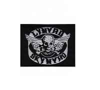 Lynyrd Skynyrd Skull Rockband South Patch Badge Embroidered Iron on Applique Patch Accessory