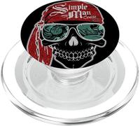 Lynyrd Skynyrd Skull Stencil Simple Man Pirate Rock Vintage PopSockets PopGrip for MagSafe