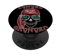 Lynyrd Skynyrd Skull Stencil Simple Man Pirate Vintage Rock PopSockets Adhesive PopGrip