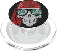 Lynyrd Skynyrd Skull Stencil Simple Man Rock Retro Pirate PopSockets PopGrip for MagSafe