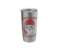 Lynyrd Skynyrd Skull Stencil Simple Man Rock Retro Pirate Stainless Steel Insulated Tumbler