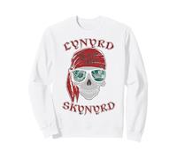 Lynyrd Skynyrd Skull Stencil Simple Man Rock Retro Pirate Sweatshirt