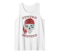 Lynyrd Skynyrd Skull Stencil Simple Man Rock Retro Pirate Tank Top