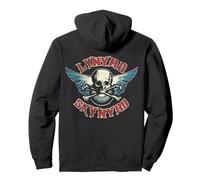 Lynyrd Skynyrd Skull Wings 1970s Vintage Rock Festival Biker Pullover Hoodie