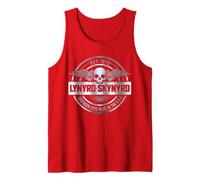 Lynyrd Skynyrd Southern Rock Hat Logo Silver 70s Biker Rock Tank Top
