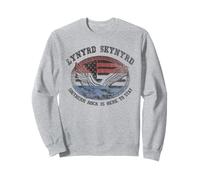 Lynyrd Skynyrd Southern Rock Here To Stay Biker US Flag Logo Sweatshirt