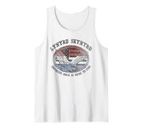 Lynyrd Skynyrd Southern Rock Here To Stay Biker US Flag Logo Tank Top