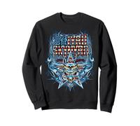 Lynyrd Skynyrd Steer Metal USA Flag Southern Rock Retro 80s Sweatshirt