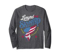 Lynyrd Skynyrd Support Southern 70s Rock Wing Flag Stars Long Sleeve T-Shirt