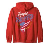 Lynyrd Skynyrd Support Southern 70s Rock Wing Flag Stars Zip Hoodie