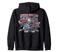 Lynyrd Skynyrd Tour 1987 Vintage USA Flag Southern Rock Band Zip Hoodie