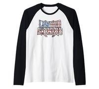 Lynyrd Skynyrd USA Flag Stars Stripes Logo Southern Gifts Raglan Baseball Tee