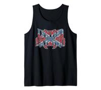 Lynyrd Skynyrd Vintage Logo Rock Biker US Flag Southern Tank Top