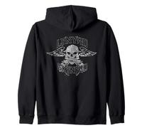 Lynyrd Skynyrd Winged Skull Guns Classic Rock Vintage Logo Zip Hoodie