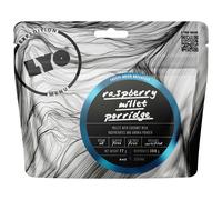LYO Food Eco Freeze-Dried Millet Porridge with coconut milk, raspberries, and chokeberries