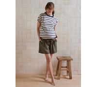 Lyocell Shorts with Belly Band for Maternity khaki