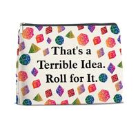 LyoGao DND Gift Makeup Bag Dice Game Cosmetic Bag Dice DND Bags Gifts for Women