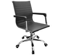 Lyon Black Faux Leather Home Office Chair