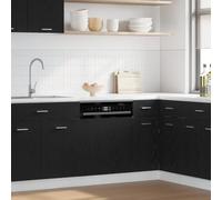 Lyon Black Oak Dishwasher Panel, 60x1.5x67 cm Engineered Wood, Modern Kitchen Appliance Cover, Moisture-Resistant, Easy Clean Surface