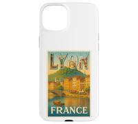 Lyon France Vintage Travel Trip Souvenir Poster Art Graphic Case for iPhone 15 Plus