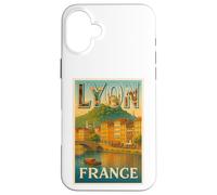 Lyon France Vintage Travel Trip Souvenir Poster Art Graphic Case for iPhone 16 Plus
