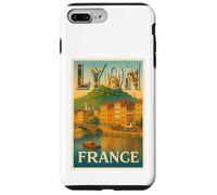 Lyon France Vintage Travel Trip Souvenir Poster Art Graphic Case for iPhone 7 Plus/8 Plus