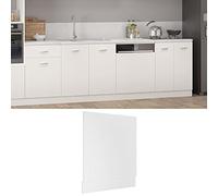 Lyon White Dishwasher Panel, Durable Engineered Wood Cabinet Front, 59.5x3x67 cm Protective Kitchen Appliance Cover, Seamless Integration for Modern Storage Solutions