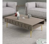 lyon wooden coffee table in atlas and gold