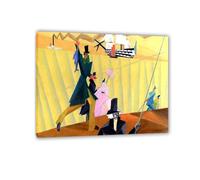 Lyonel Feininger Canvas Wall Art Angler with Blue Fish II Poster famous art prints on Canvas Oil Paintings Reproduction artwork for Home Office Decorations80x60cm(31x24in) Inner frame