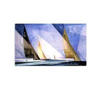 Lyonel Feininger Canvas Wall Art Arriving Steamer Poster famous art prints on Canvas Oil Paintings Reproduction artwork for Home Office Decorations95x60cm(37x24in) Canvas only
