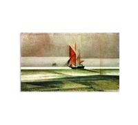 Lyonel Feininger Canvas Wall Art Baltic Schooner Poster famous art prints on Canvas Oil Paintings Reproduction artwork for Home Office Decorations70x40cm(28x16in) Canvas only