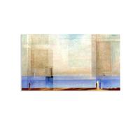 Lyonel Feininger Canvas Wall Art Calm At Sea II Poster famous art prints on Canvas Oil Paintings Reproduction artwork for Home Office Decorations100x60cm(39x24in) Canvas only