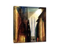 Lyonel Feininger Canvas Wall Art Church of the Minorities II Poster famous art prints on Canvas Oil Paintings Reproduction artwork for Home Office Decorations95x80cm(37x31in) Inner frame