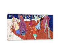 Lyonel Feininger Canvas Wall Art Diabolo Players I Poster famous art prints on Canvas Oil Paintings Reproduction artwork for Home Office Decorations85x50cm(33x20in) Inner frame