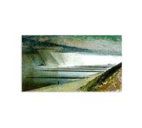 Lyonel Feininger Canvas Wall Art Dunes and Breakwaters Poster famous art prints on Canvas Oil Paintings Reproduction artwork for Home Office Decorations120x70cm(47x28in) Canvas only