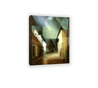 Lyonel Feininger Canvas Wall Art Gaberndorf Poster famous art prints on Canvas Oil Paintings Reproduction artwork for Home Office Decorations80x60cm(31x24in) Inner frame