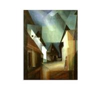 Lyonel Feininger Canvas Wall Art Gaberndorf Poster famous art prints on Canvas Oil Paintings Reproduction artwork for Home Office Decorations80x60cm(31x24in) Canvas only