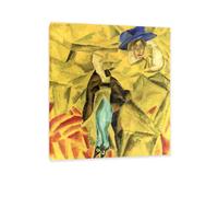 Lyonel Feininger Canvas Wall Art Girl with Green Stockings Poster famous art prints on Canvas Oil Paintings Reproduction artwork for Home Office Decorations48x40cm(19x16in) Inner frame