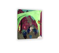 Lyonel Feininger Canvas Wall Art The Green Bridge Poster famous art prints on Canvas Oil Paintings Reproduction artwork for Home Office Decorations105x80cm(41x31in) Inner frame